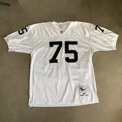 NFL Throwbacks White Jersey Number 75 Howie LONG Sz 58 • $48