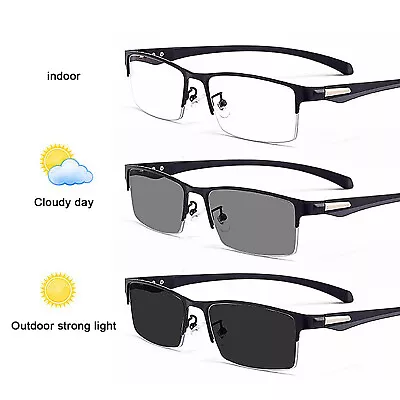 Multifocal Progressive Varifocal Reading Glass Photochromic Anti-blue +1.0 ~+4.0 • £10.75