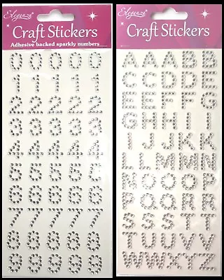 Self Adhesive Diamante Stick On Sparkly Jewels Gems Pearls Letters And Numbers • £2.29