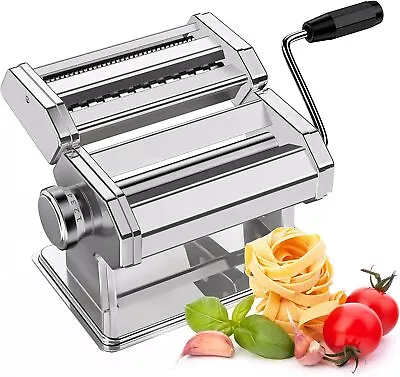 Stainless Steel Fresh Pasta Maker Roller Machine For Spaghetti Noodle Fettuccine • $20.99