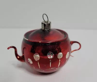 Vintage Old Germany Mercury Glass Christmas Tree Ornament Teapot Rare • $51.51