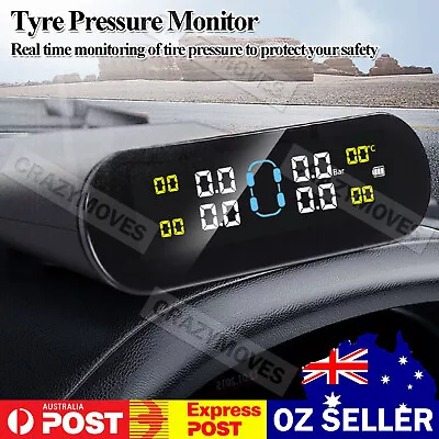 Solar Wireless Car Tyre Pressure Monitoring System 4 External Upgrade Sensor VIC • $34.93