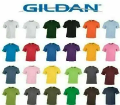 Gildan T-Shirt Heavy Cotton Men's Solid Short Sleeve New (Other) S-3X  $4-$7.50 • $4