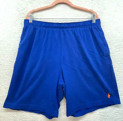 Polo Ralph Lauren Shorts Mens Extra Large Blue Drawstring Athleisure Gym Workout • $17.88