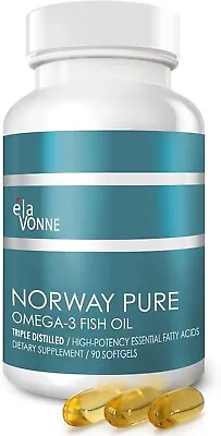 Norway Pure Omega-3 Fish Oil Softgels 2400Mg (90Ct) - 4X Concentrated EPA & DHA • $99.36