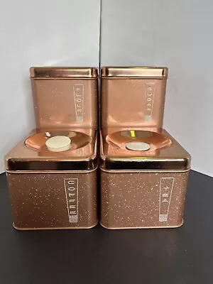 Lincoln BeautyWare VTG  MCM Copper Kitchen Canister 4pc Set • $42