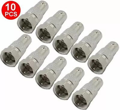 10 Pcs BNC Female To F Type Male Coax Coaxial Cable Connector Adapter Converter • $12.95