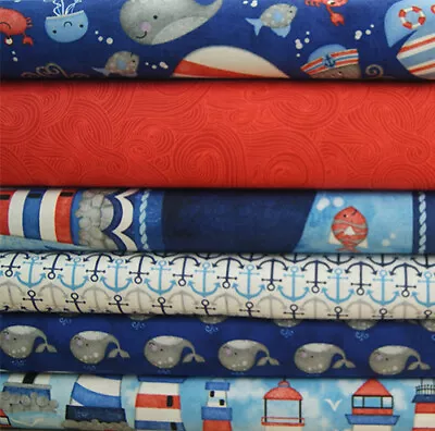 Anchors Away Cotton Fabric Range By Studio E Fabrics * Quilting * Craft * Dre... • £4.72