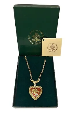 VTG CHERUB HEART LOCKET NECKLACE THE VATICAN LIBRARY COLLECTION 33  Box • $39.88