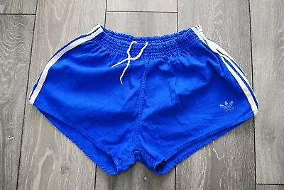 Adidas Made In West Germany Shorts Originals Vintage Retro Cotton Blue Size 7 • $67.92
