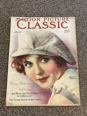 Motion Picture Classic Magazine July 1928 Nancy Carroll FW Murnau Lon Chaney • $35.99
