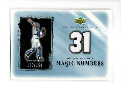 Mike Piazza Game-used Jersey Patch /150 2001 Ultimate Collection Magic Numbers • $14.99