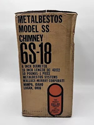 Metalbestos Model SS Chimney Pipe 6S-18 • $98