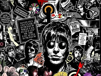 Oasis Gallagher Band Collage Canvas Wall Pop Art Print Artwork 20x30 Inch Uk • £21