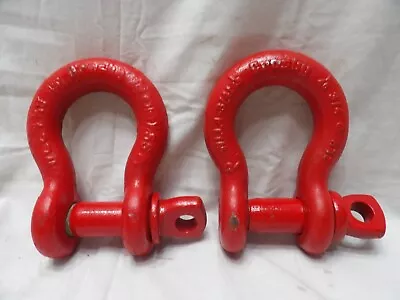 Pair Of Crosby 4-3/4 Ton Shackles Clevises USA • $24.99