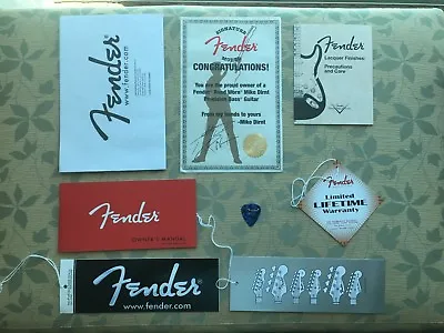 (a2)     Fender Case Candy ~ Mike Dirnt Bass ~ Manual And Tags ~ 2012+ • $39.99