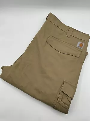 Carhartt Rugged Relaxed Fit Cargo Work Pants Men's Size 40x34 Tan 103574-253 • $22.98