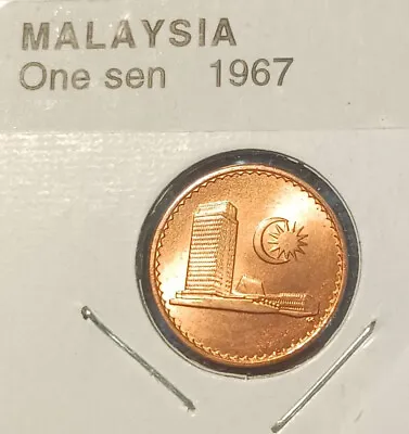 1967 Malaysia 1 Sen Bronze Coin BU • $2.45