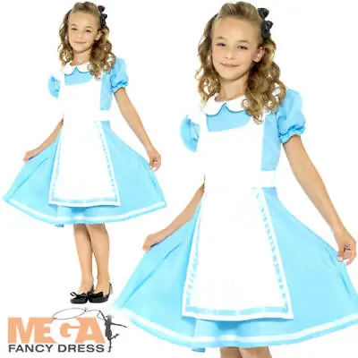 Alice Girls Fancy Dress Fairytale Story Book Day Week Kids Childs Costume Outfit • £11.99