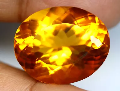 19.90 Ct Certified Natural Oval Cut Orange Mexican Fire Opal Loose Gemstone • £49.12