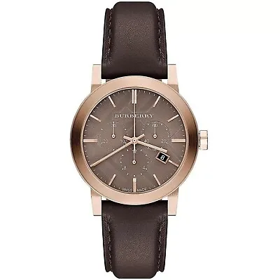 Burberry Watch BU 9755 The City Chocolate Leather Unisex • $220.75