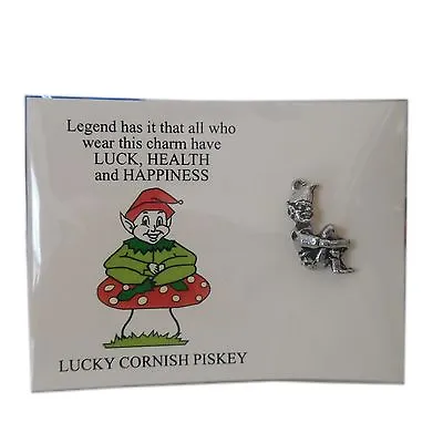 £3.50 • Buy Cornish Pewter Lucky Piskey/Piskie/Pixie Charm For Good Luck Health & Happiness
