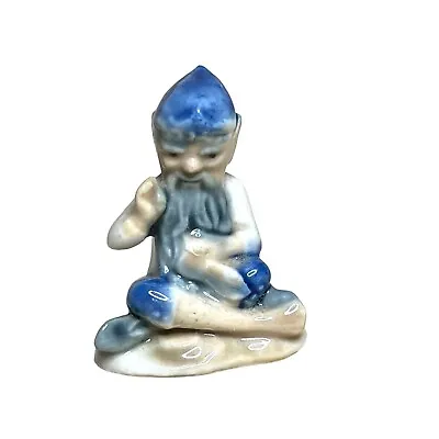 Vintage Miniature Wade Blue Elf Figurine Gnome Leprechaun • $18