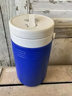 Vintage Coleman 1/2 Gallon Water Jug Blue & White W/Spout Handle • $11
