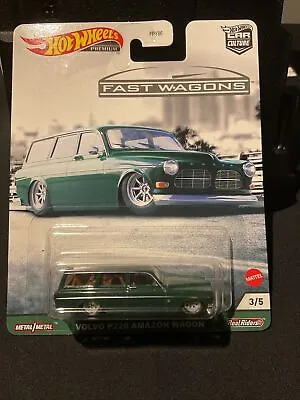 Hot Wheels Premium - 2021 Fast Wagons 3/5 Volvo P220 Amazon Wagon • $12