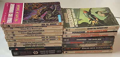 Lot (18) Edgar Rice Burroughs Books Paperback Mucker Tarzan Savage Moon Master • $24.98