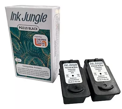 2x PG510 Black Ink Cartridges For Canon IP2700 IP2702 MP230 MP235 MP240 MX350 • £23.95