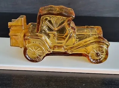 AVON Vintage Car Amber Glass Aftershave Bottle Free Post • $26