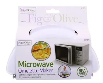 Fig & Olive Microwave Omelette Maker Quick Easy Egg Cooker Plastic Kitchen Aid • £5.59