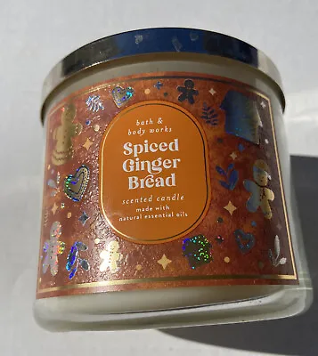 BATH & BODY WORKS SPICED GINGER BREAD SCENTED 3 WICK 14.5 OZ CANDLE New! • $20