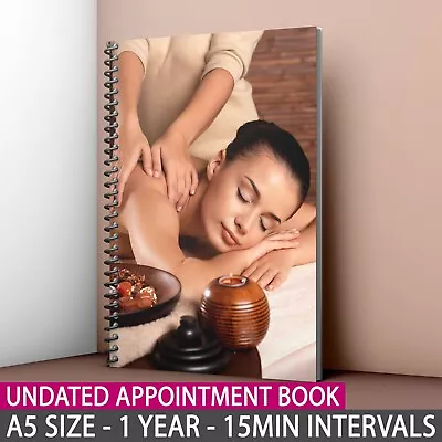 £13.99 • Buy A5 Undated Appointment Book Diary Beauty Salon Therapists 3 Columns Massage