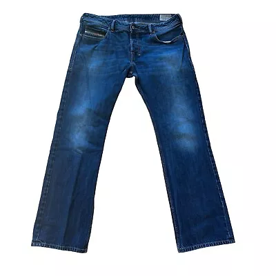 Diesel Mens Size 34x32 Zatiny Button Fly Jeans Wash 0074W Regular Bootcut Cotton • $75