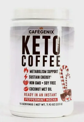 CafeGenix KETO COFFEE - Instant Coffee 15 Servings - PEPPERMINT MOCHA • $16.99