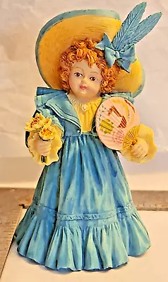 £9.66 • Buy Maud Humphrey Bogart Figurine Sunday Best M0002 Girl Fan Flowers 1992 Membership