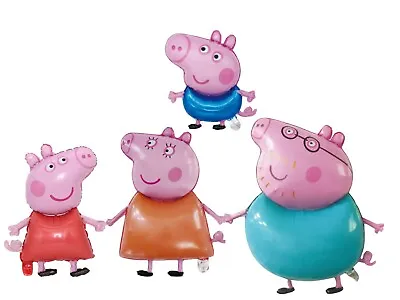 Large PEPPA PIG Balloon Set Of 4 For Birthday Party Decor Mummy Daddy & George • £8.99