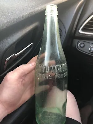 $10 • Buy Pluto Water America's Physic Embossed Green Glass Bottle Devil Bottom RARE 11 