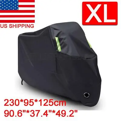 XL Motorcycle Cover Bike  Moped Outdoor Snow Dust UV Protector Storage • $21.80