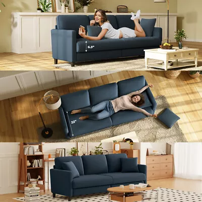 Teddy Velvet Sofa Modern Couch Love Seat Settee Room Apartment Office Couch • $229.59