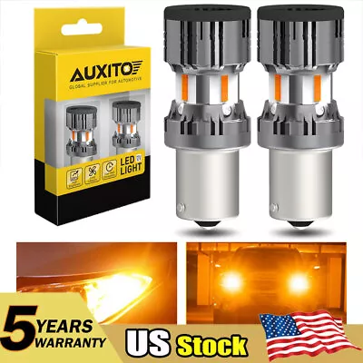 AUXITO 7506 BA15S P21W Turn Signal LED Light Bulbs Amber Turn Signal 360° Bright • $21.99