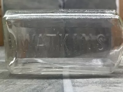 Antique Embossed WATKINS TRADEMARK Clear Glass Bottle  • $0.99