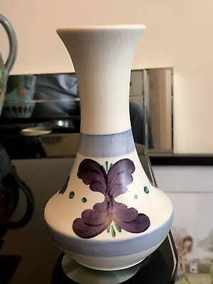 Vintage Hand Painted E Radford Signed Pottery Floral Vase Numbered 1205 6 Inch • £14