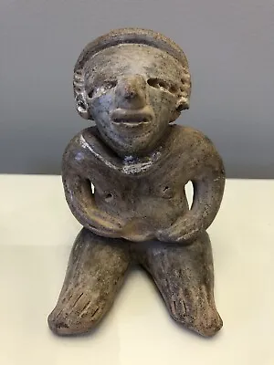 Pre-Columbian MAYA Seated Pregnant Figure Ca. 500 BC - 350 AD. Intact. • $129