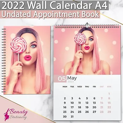 £17.99 • Buy 2022 Wall Calendar + Undated Salon Appointment Book A5 Beauty Nail Salon 1 Year