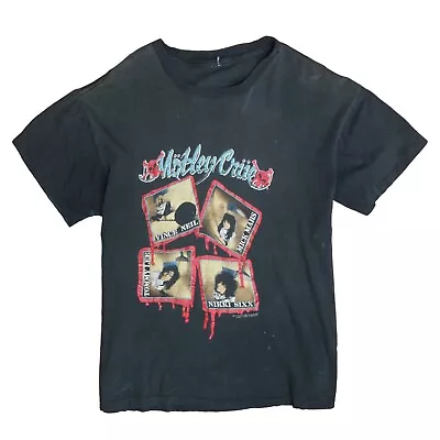 Vintage Motley Crue Kick Start My Heart T-Shirt Size Medium Band Tee 1989 80s • $80