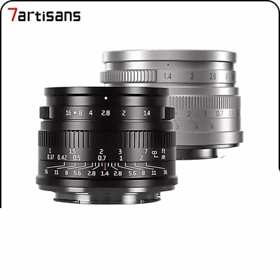 7artisans 35mm F1.4 APS-C Prime Lens For Sony E NEX-6 ZV-E10 FUJI FX Canon EOS-M • £57.60