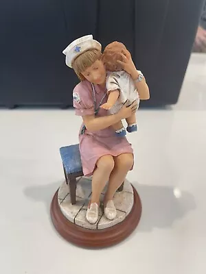 Vintage Vanmark White Caps Of Caring Nursery Moments Nurse With Baby Figurine • $15